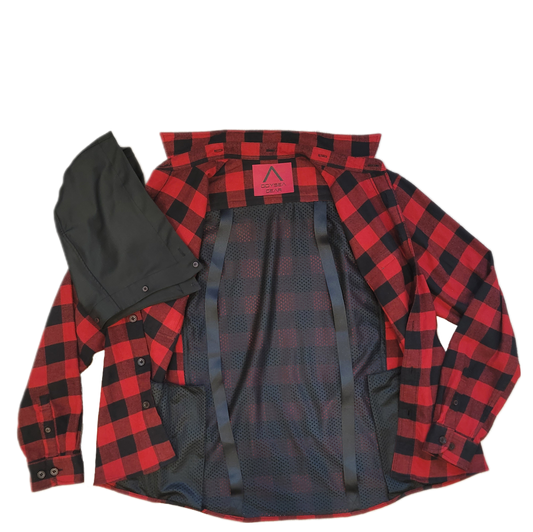 Voyager - Merino Wool Plaid Shirt (Detachable Hood)